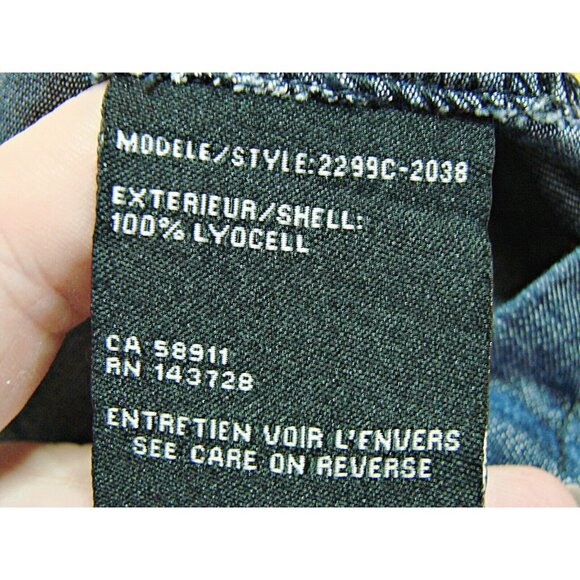 NEW Tribella Womens Skirt Sz Large Harborside Indigo Blue Elastic Waist Pockets - Picture 9 of 10